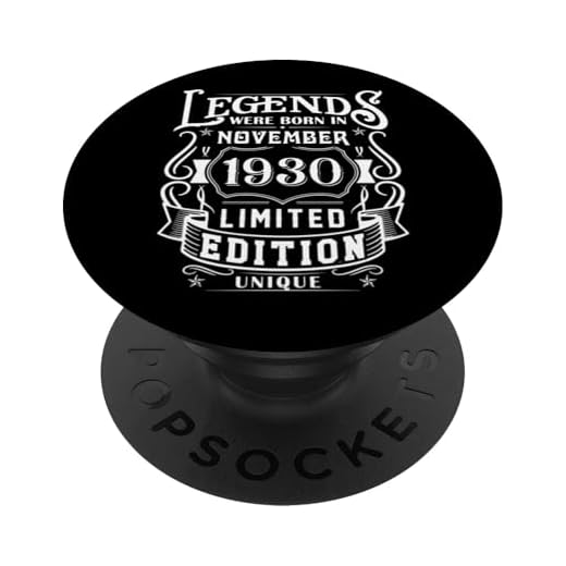 Cumpleaños Noviembre 1930 Edición Limitada Regalo Vintage PopSockets PopGrip Intercambiable