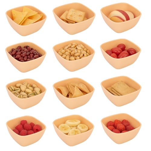 Image of Somil Multipurpose Bowl, Plastic, Pack of 12, Square, Beige, 100 Ml