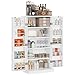 Shintenchi Kitchen Pantry Cabinet,5 - Layer Storage Cupboard with Adjustable Shelves for Organizing and Storing Food Items,47'' Versatile Buffet Sideboard for Kitchen, Bathroom and Laundry,White