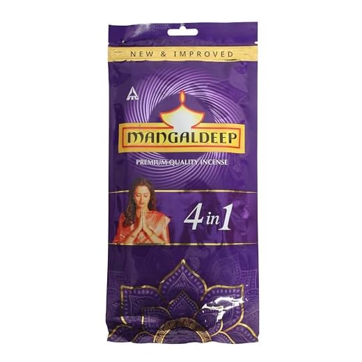 Mangaldeep 4 in 1 Ziplock Charcoal & Bamboo Agarbatti (21 cm, 125 gm, Black)