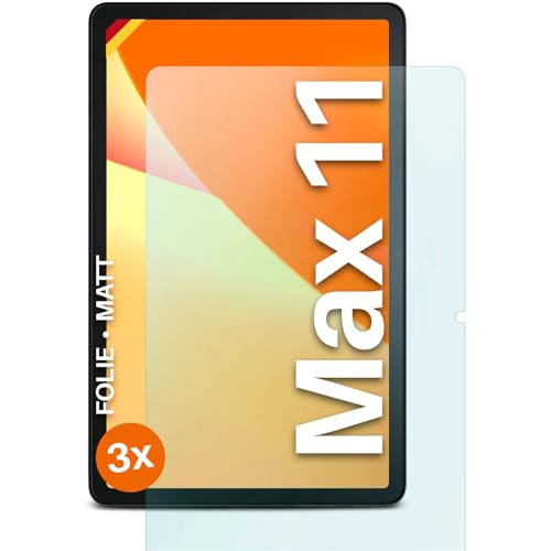 moex® FlexProtect Schutzfolie matt kompatibel mit Amazon Fire Max 11 Folie gegen Reflexionen, Anti Reflex Bildschirmschutz, Matte Bildschirmfolie, robust & Kratzfest – 3 Stück