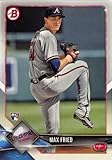 Max Fried baseball card rookie RC 2018 Topps Bowman #90 (Atl Braves now with NY Yankees)