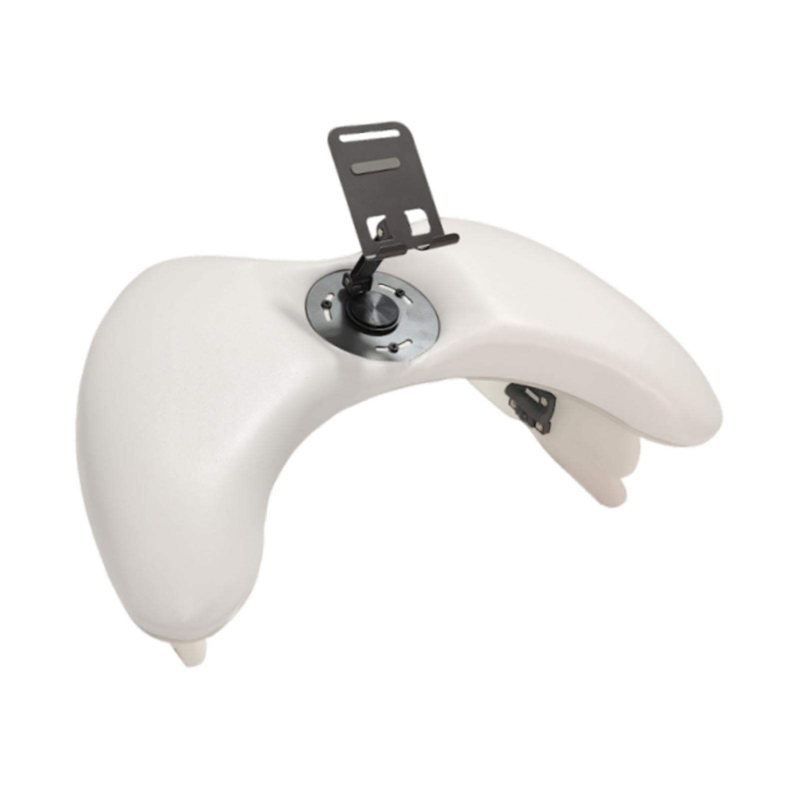 Cuscino per Manicure Poggiapolso Poggiabraccio Unghie Cuscino Manicure Pieghevole Altezza Regolabile PU Comodo per Trattamento Lungo Adatto a Salone S, Bianco con Staffa