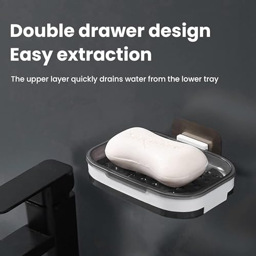 Image of Boniry 2 Pcs Soap Holder for Bathroom - Elegant and Durable Soap Case, Versatile Soap Box for Shower or Sink, Soap Dish to Keep Your Soap Dry and Clean