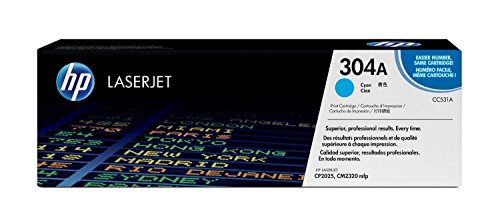Toner HP CC531A original N°304A cyan cartouche laser 2800 pages haute capacité