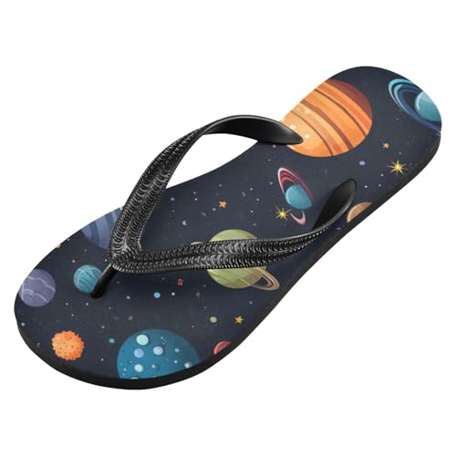 Space Planets Men's & Women's Classical Beach Rubber Sandal Flip Flop Comfortable Slipper 214B2806