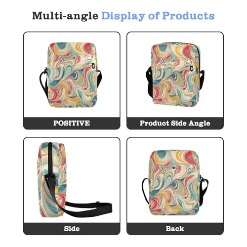 Vibrant Tie Dye Pop Art messenger bag cute crossbody bag men Womens Purse Cross Body Adjustable Strap for work work4