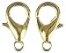 100 CleverDelights Lobster Clasps - 12x6mm - Gold Color - Jewelry Findings