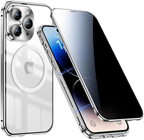 Custodia Magnetica Per IPhone 16 Pro - Protezione 360° In Metallo E Vetro Temperato | Grigio - Foto 8