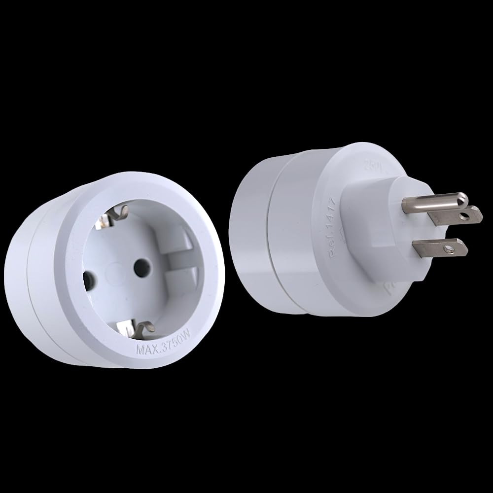 tek-iş Amerikan Tip Fişe Çevirici Seyahat Adaptörü - Beyaz, 16 A, 100 - 250 V, C/E/F (Türkiye) - B (Amerika) Fişi