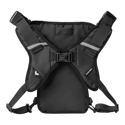 Image of VANTORA ARC 4-in-1 Unisex Sling Bag, Black | Crossbody, Chest, Waist, Thigh & Tank Bag, 5L Hard Shell Travel Pouch, Hydration Pack Compatible