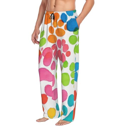 bear paw Print Funny Elastic Waist Loose Soft Comfortable Men's Sleep Pajama Pants(S-3XL)2