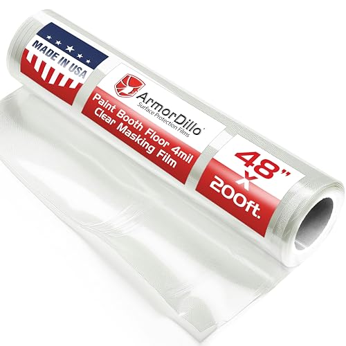 ArmorDillo Clear Full 4mil Película Protectora Adhesiva para Cabina de Pintura para Piso 48" x 200 pies miniatura 1