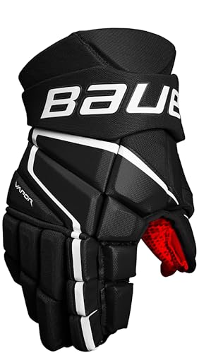 Bauer Vapor 3 guantes senior, tamaño: 14 pulgadas, color: negro/blanco