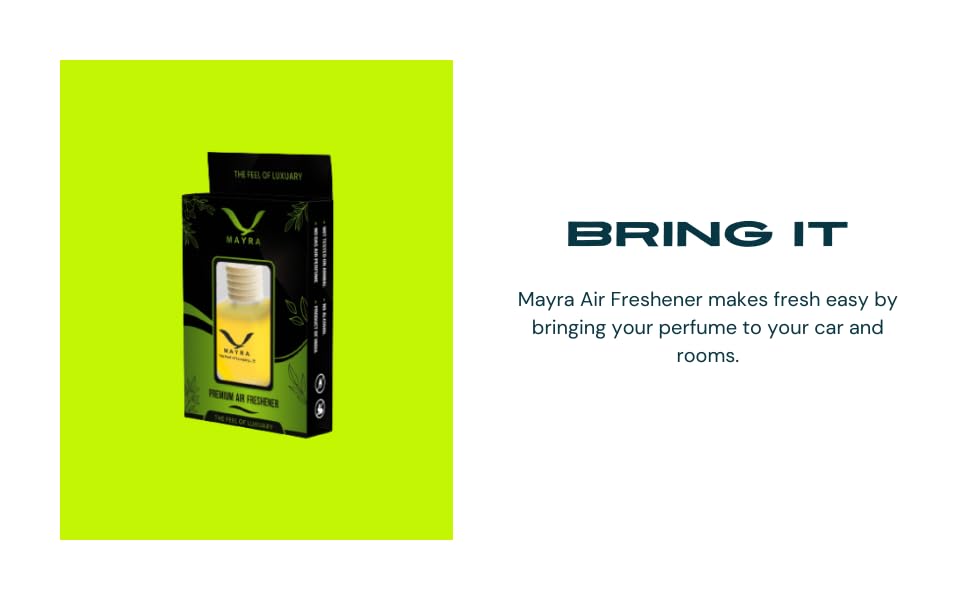 Image of MAYRA Air Freshener For Car /Car Perfumes /Long Lasting Good Smell Essential Oils Bottle with Wooden Lid (12ml) (Orange)