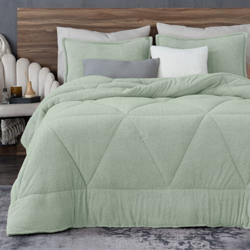 La mejor comparación de Cobertores aborregados , tabla con los diez mejores. 46 REAL TEXTIL Cobertor Aborregado con Fundas, Edredón Afelpado Invernal (Verde, King Size)