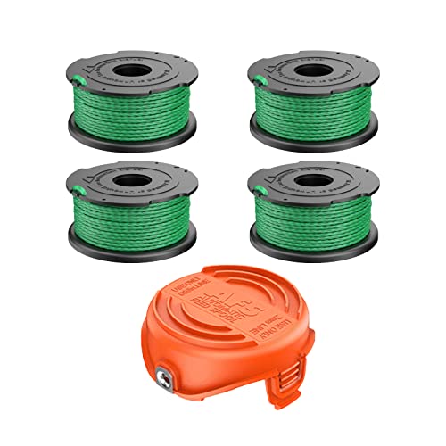 CDIYTOOL Bobine de Fil pour débroussailleuse Black and Decker, 2 mm, 6 m, bobines de Rechange pour GL8033 STC5433PC pour 90583594 (4 bobines + 1 Capuchon)