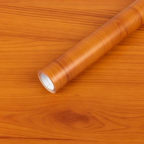 Image of Self Adhesive Vinyl Wood Light Wood Peel and Stick and Wallpaper Grain for Walls, Countertops, Desk Cabinets, and Drawers. 60 x 200 cm (Pack of 1)