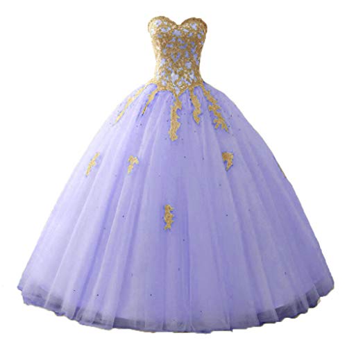 Vantexi Vestido de noche formal de encaje para mujer, vestido de noche largo, vestido de novia lavanda 42