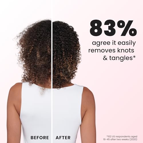 Image of Tangle Teezer Ultimate Detangler Curly Hair Brush, 3C to 4C, Pink Mango | Patented two-tier, firm-flex teeth detangle, reduce breakage & frizz on wet or dry hair; hairbrush for curly to coily hair