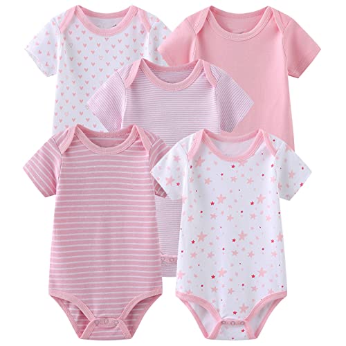 Image of Chamie Newborn Short Sleeve Baby Bodysuit Baby Clothes set for Boys and Girls