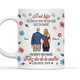 Wrappiness Orgullosa De Ti Siempre Hija - Taza Personalizada con Efecto Inflado 3D, Spanish Personalized To My Daughter Coffee Mug, Watching You Be A Mom Happy Mothers Day Cup for Daughter from Dad
