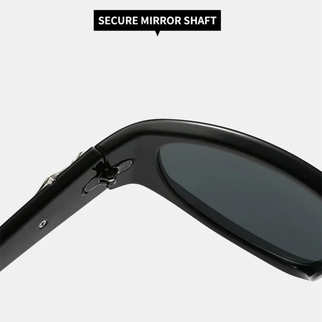 Occhiali da sole cat-eye alla moda per uomo e donna, lusso, stile punk con rivetti, protezione UV400.
