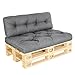 PILLOWS24 Palettenkissen 2-teiliges Set | Palettenauflage Polster für Europaletten | Hochwertige Palettenpolster | Palettensofa Indoor & Outdoor | Erhältlich Made in EU