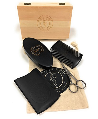 Beard Brush and Comb Trimming Set - Premium Beard Care Kit For Men, Achieve A Healthy Fuller Beard Achieving The Look You Desire With Soft Controlled Facial Hair. Buy For Real Men With Real Beards.