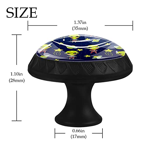Boutons de tiroir graphiques alien et effraie spatiale haut de gamme - 5