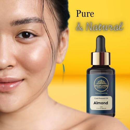Image of Cold Pressed Sweet Almond Oil Pure & Natural for Face Skin Hair & Body (30ml)