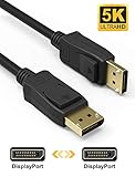 Displayport Kabel 2M, Elegear 5k Ultra HD DisplayPort auf DisplayPort Kabel (DP v1.3), Audio Video Adapterkabel für Neue PC, HDTVs, Beamer Displays, Monitor, Grafikkarten