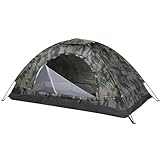 Billg Campingzelt Camping Zelt Wasserdicht Camouflage UV-Schutz 1/2 Personen Zelt mit Tragetasche...