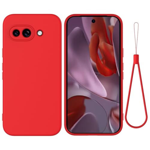 Coque Pixel 10 rouge rigide en silicone uni arrière