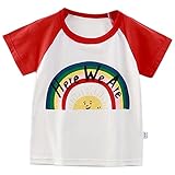 Chaqueta de Verano para niños Camiseta de Manga Corta para niños Camiseta raglán de Verano Camiseta de bebé Transpirable Ropa para niños Camiseta Bebe Unisex (C, 0-6 Months)