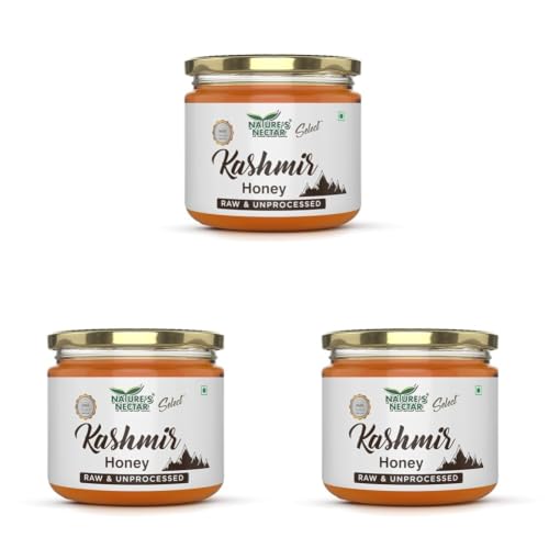Image of Nature's Nectar Kashmir Acacia Honey 400gm | 100% Pure Raw and Unprocessed Honey | NMR Tested (Pack of 3)