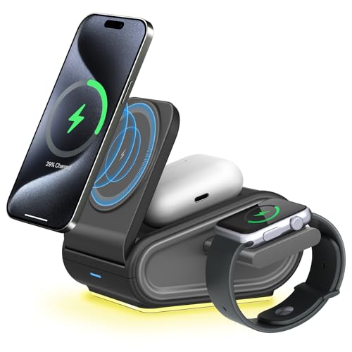 dequsen ܂肽ݎ4C1CX[dXe[V spCCX[dX^h iCgCgt iPhone 16/15/14/13/12p Apple WatchAirPodsp ubN (A_v^[Ȃ)