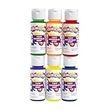 Picture of Colorations Liquid Water Color Paints, Set of 6, 2 OZ EA, Blue, Green, Red, Purple, Yellow, Orange, Party Favors, Craft & Glue Dye
