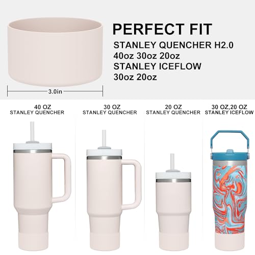 Image of Affute Protective Silicone Boot for Stanley Quencher H2.0 40 30 20 oz & IceFlow Flip 30 20 oz, BPA Free Anti-Noise Anti-Scratch, Stanley Cup Protector Sleeve Cover Boot