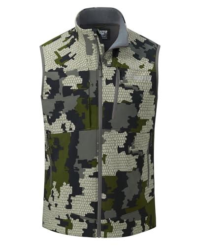 KUIU Guide PRO Vest – Wind & Water-Resistant Soft Shell Hunting Vest, Durable & Quiet with Fleece Lining for Cold Weather