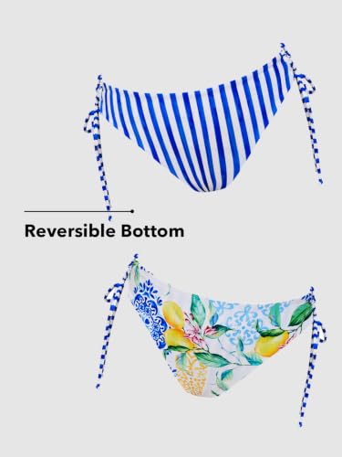 Image of CUPSHE Women's 2 Piece Bikini Set Back Braided Straps with Reversible Bottom
