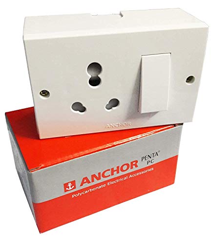 Image of Tia 16 A Power Extension with 4 m Heavy Cloth Cord, Anchor Socket and Plug (White)