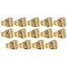 Thimble 14pcs, Premium Copper Thimbles for Hand Sewing Round Gold Adjustable Size Sewing Repairing Ring Thimble Sewing Accessories