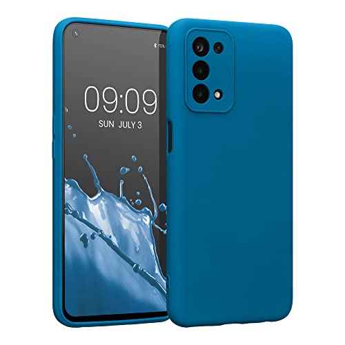 kwmobile Custodia Compatibile con Oppo A74 (5G) / A54 (5G) Cover - Back Case per Smartphone in Silicone TPU - Protezione Gommata - blu indaco