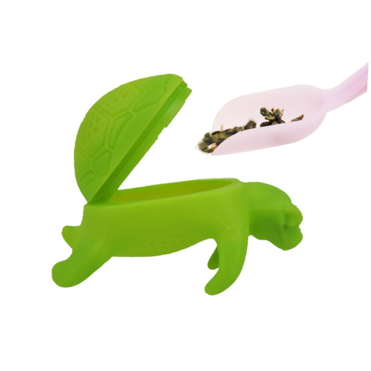 TOPBATHY 6piezas Infusor De De Forma De Tortuga Colador De Para Sueltas De Cocina Divertidas y Prácticas Verde