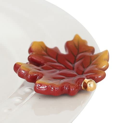 Nora Fleming Falling for You (Leaf) - Hand-Painted Ceramic Autumn Decor - Fall Minis for The Home and Office