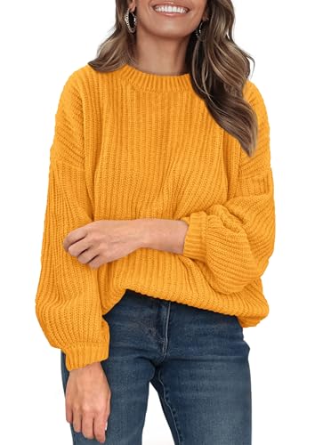 PRETTYGARDEN Fall Sweaters for Women 2025 Fashion Long Sleeve Casual Ribbed Knit Winter Clothes Pullover Jumper Tops