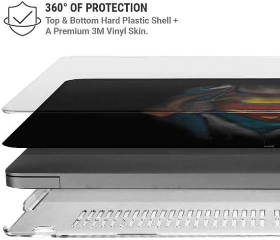 Skinit Case + Skin Compatible with MacBook Pro 16in (2021) - Officially Licensed Warner Bros Superman Chalk Design