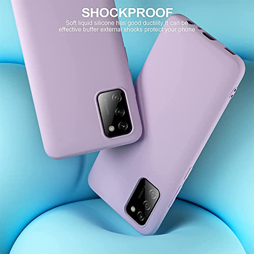 Image of DIZORO Liquid Silicone Gel Rubber Full Body Drop Protection Back Cover Compatible for Samsung Galaxy A02S / M02S / F02S (Purple)