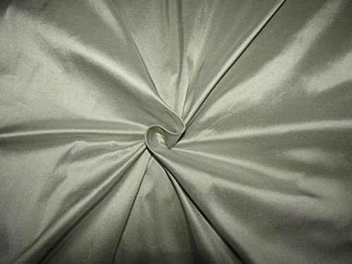 Soie Dupion pure couleur olive clair 137cm haut de gamme